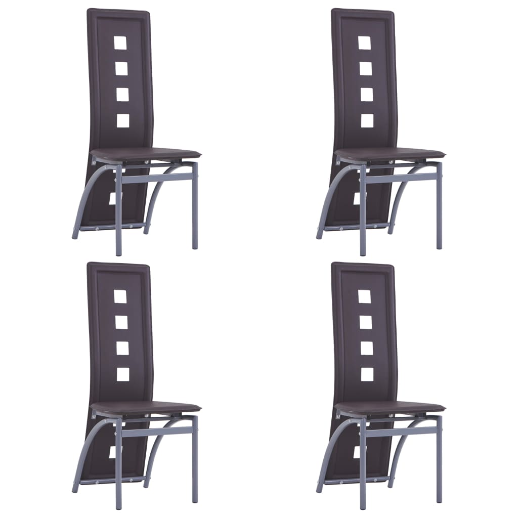 Chaises de salle à manger 6 pcs simili cuir