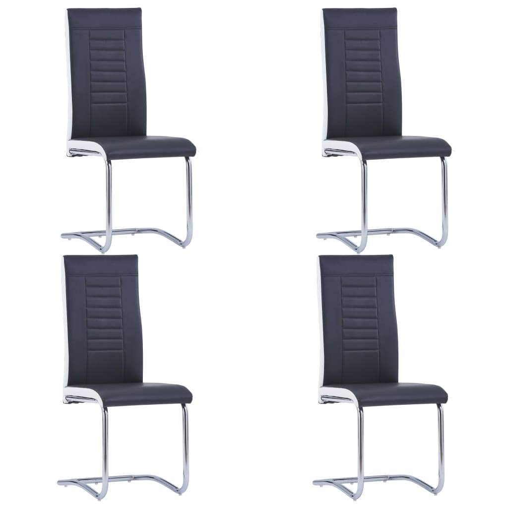 Chaises de salle à manger 4 pcs en cuir artificiel