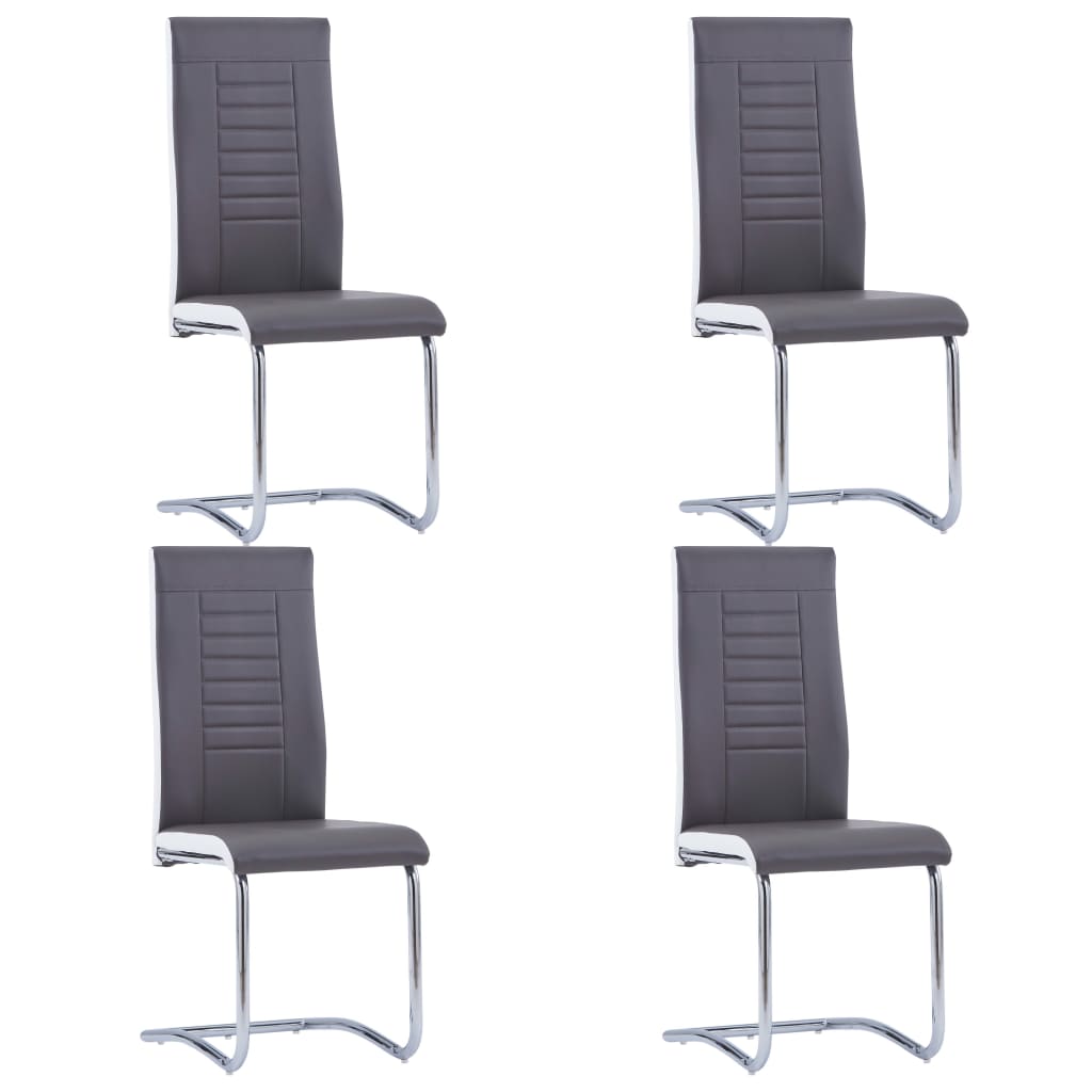 Chaises de salle à manger 4 pcs en cuir artificiel