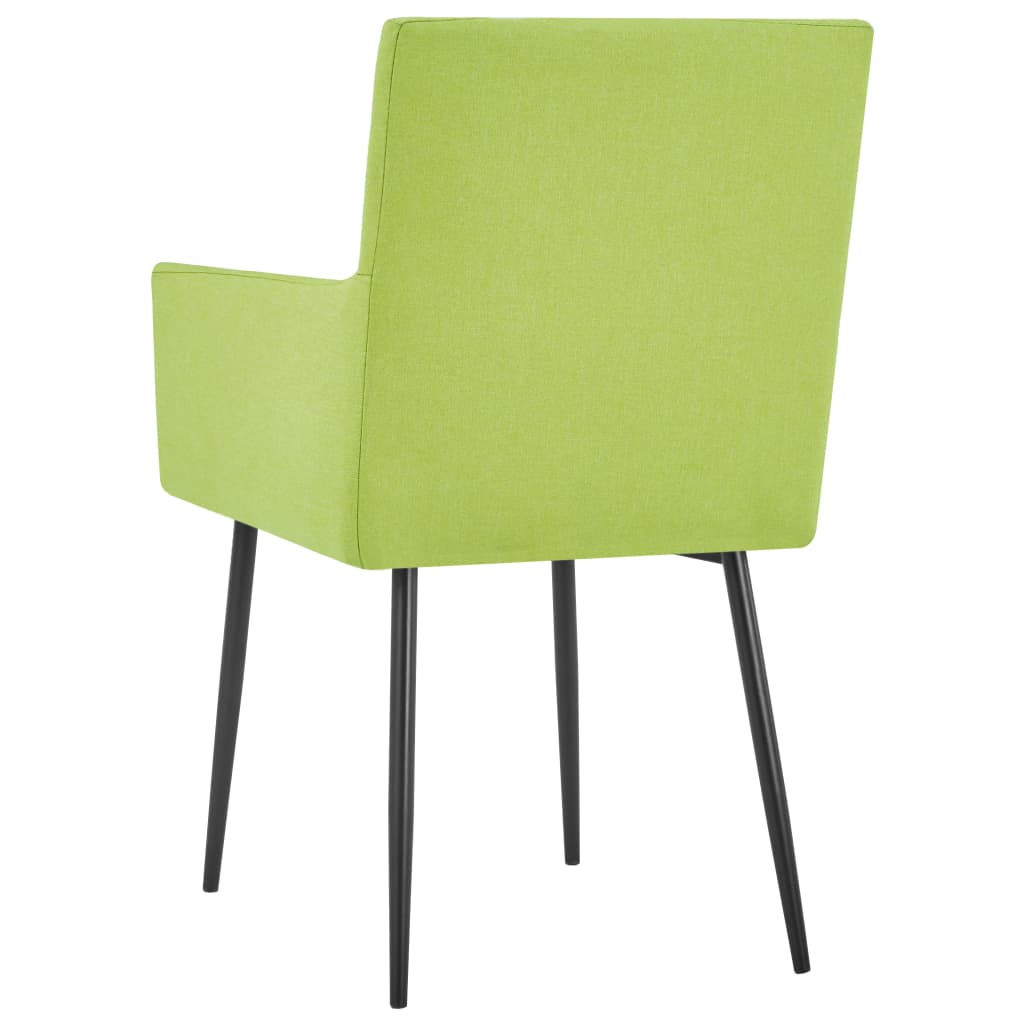 Chaises de salle à manger 4 pcs avec accoudoirs en tissu