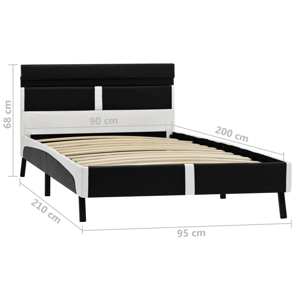 Bedframe met LED kunstleer 120x200 cm