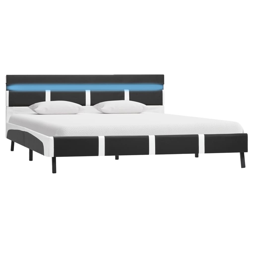 Bedframe met LED kunstleer 120x200 cm