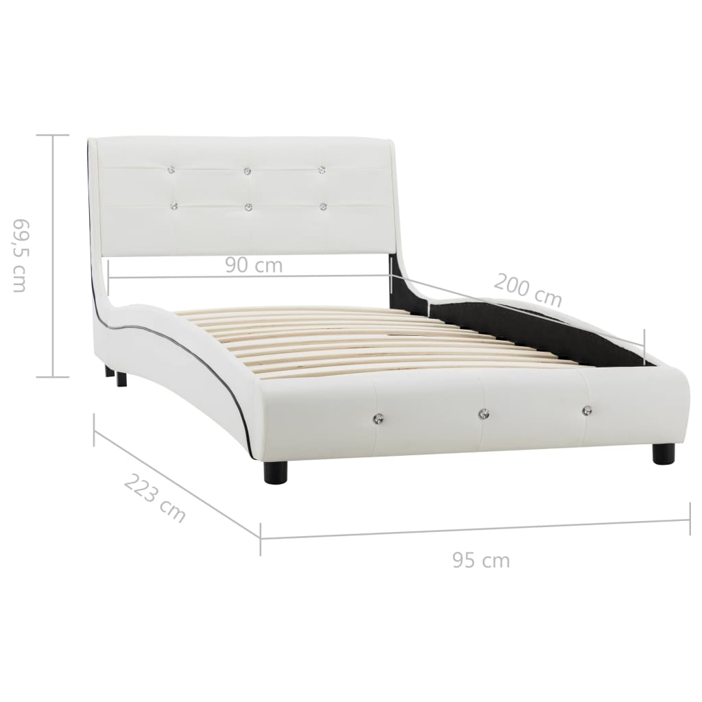 Bedframe kunstleer 90x200 cm