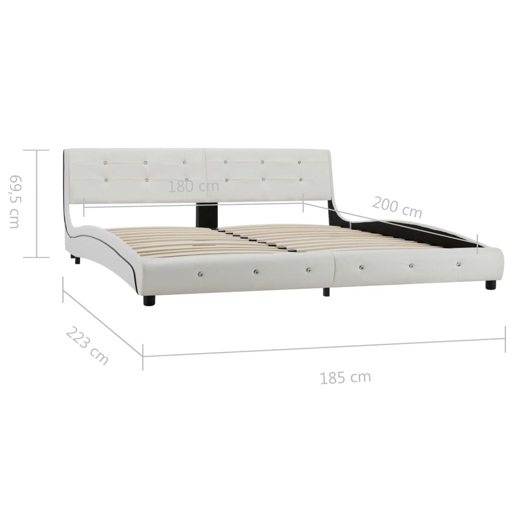 Bedframe kunstleer 90x200 cm