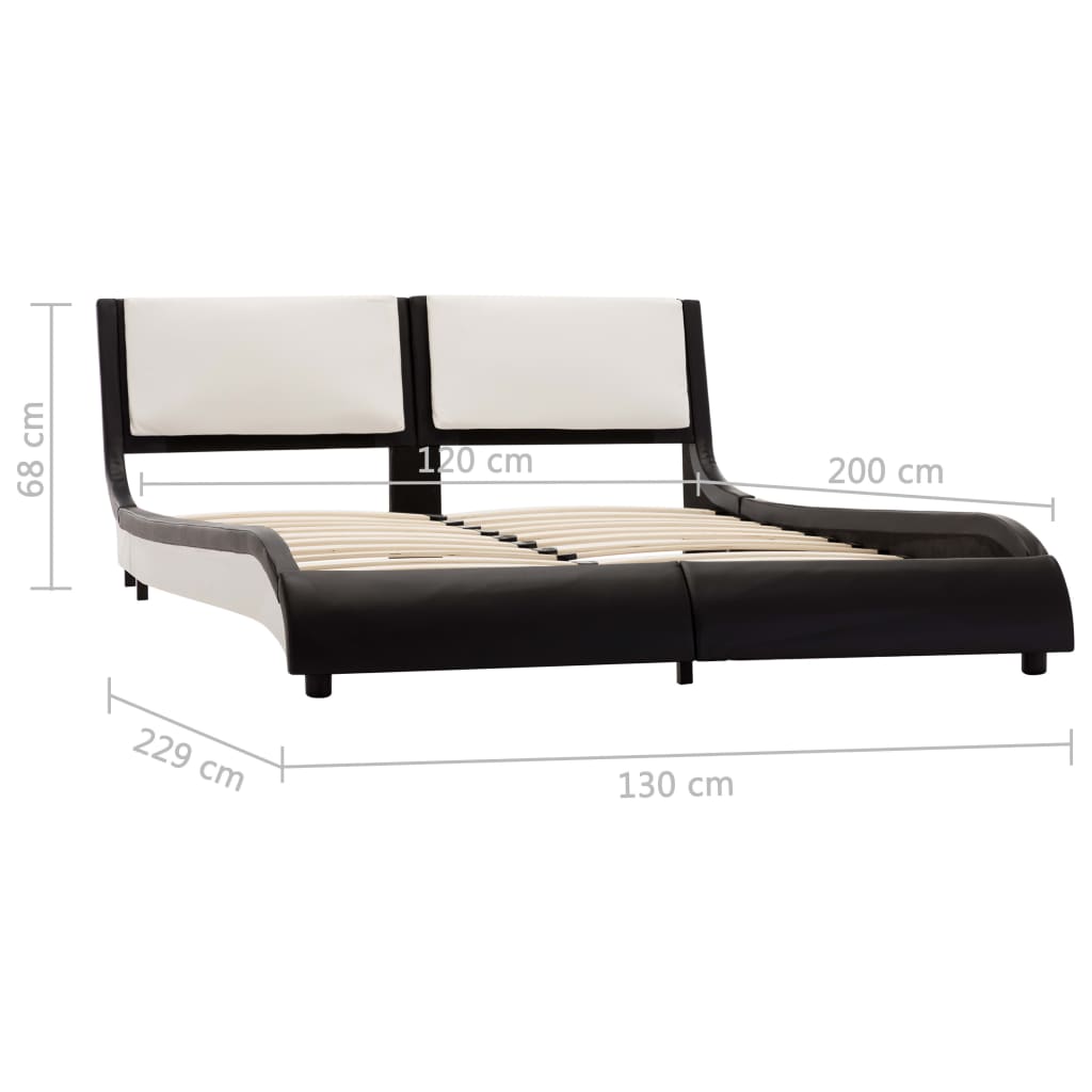 Bedframe met LED kunstleer 90x200 cm