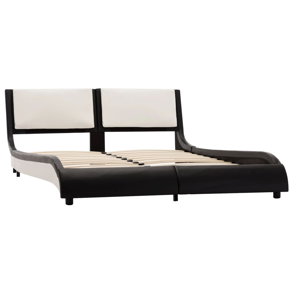 Bedframe met LED kunstleer 90x200 cm