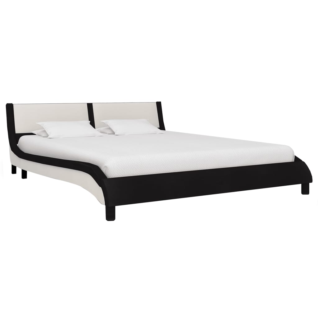 Bedframe met LED kunstleer 90x200 cm