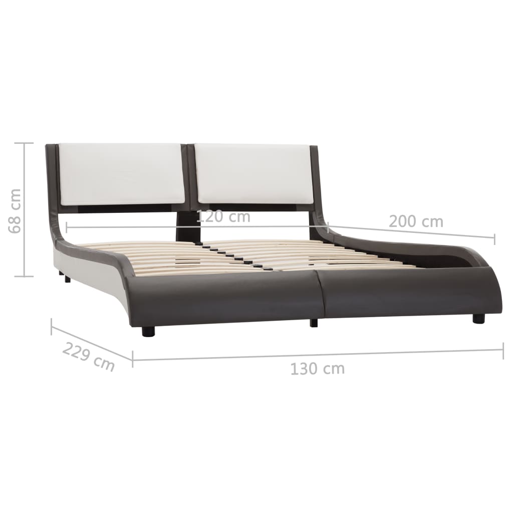 Bedframe met LED kunstleer 90x200 cm