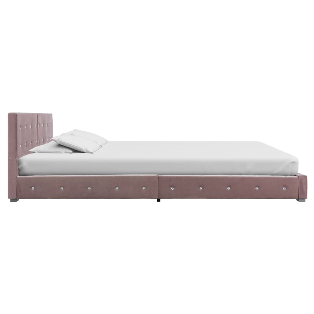 Bedframe fluweel roze 180x200 cm