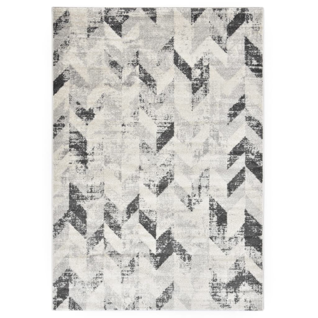 Tapis 120x170 cm PP gris et