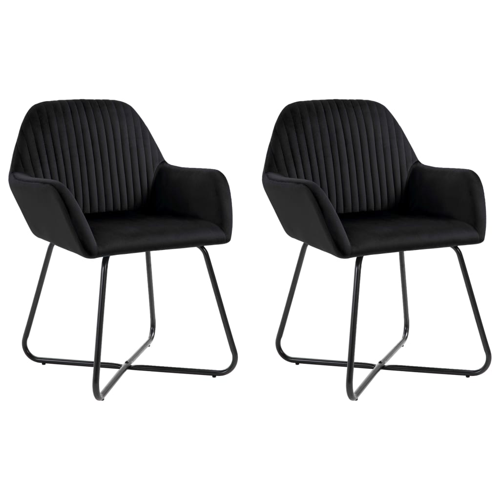 Chaises de salle à manger 2 pcs velours