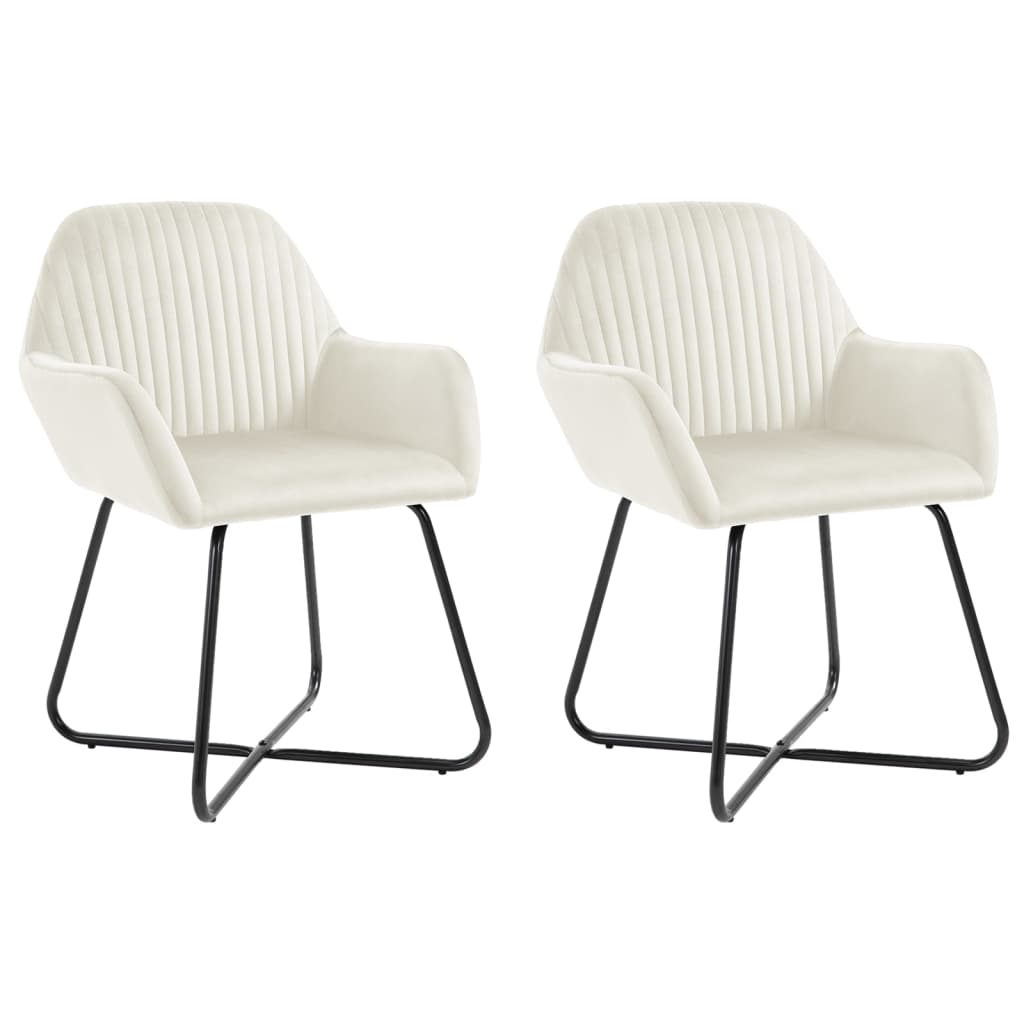 Chaises de salle à manger 2 pcs velours