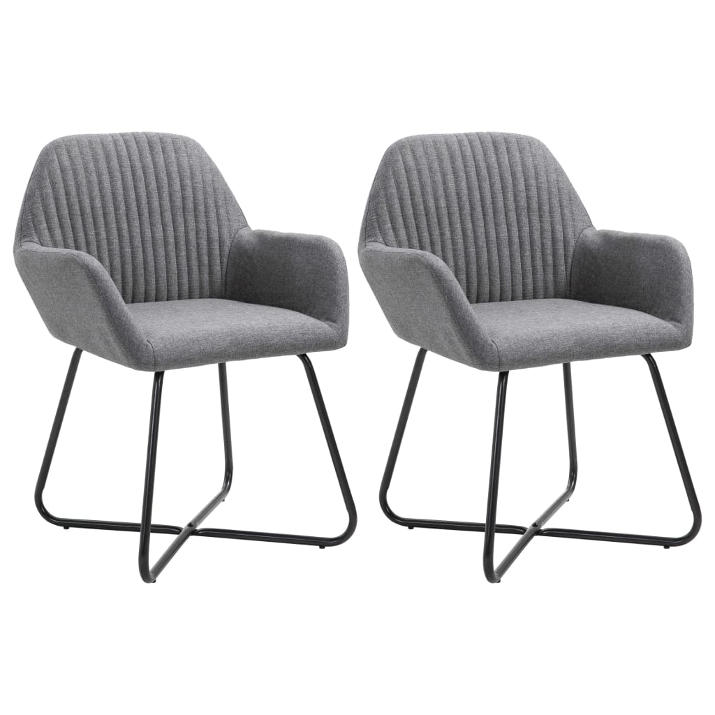 Chaises de salle à manger 2 pcs en tissu