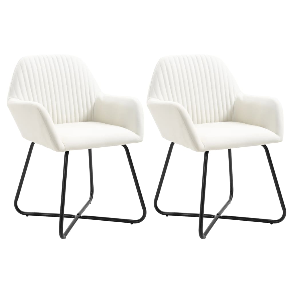 Chaises de salle à manger 2 pcs en tissu