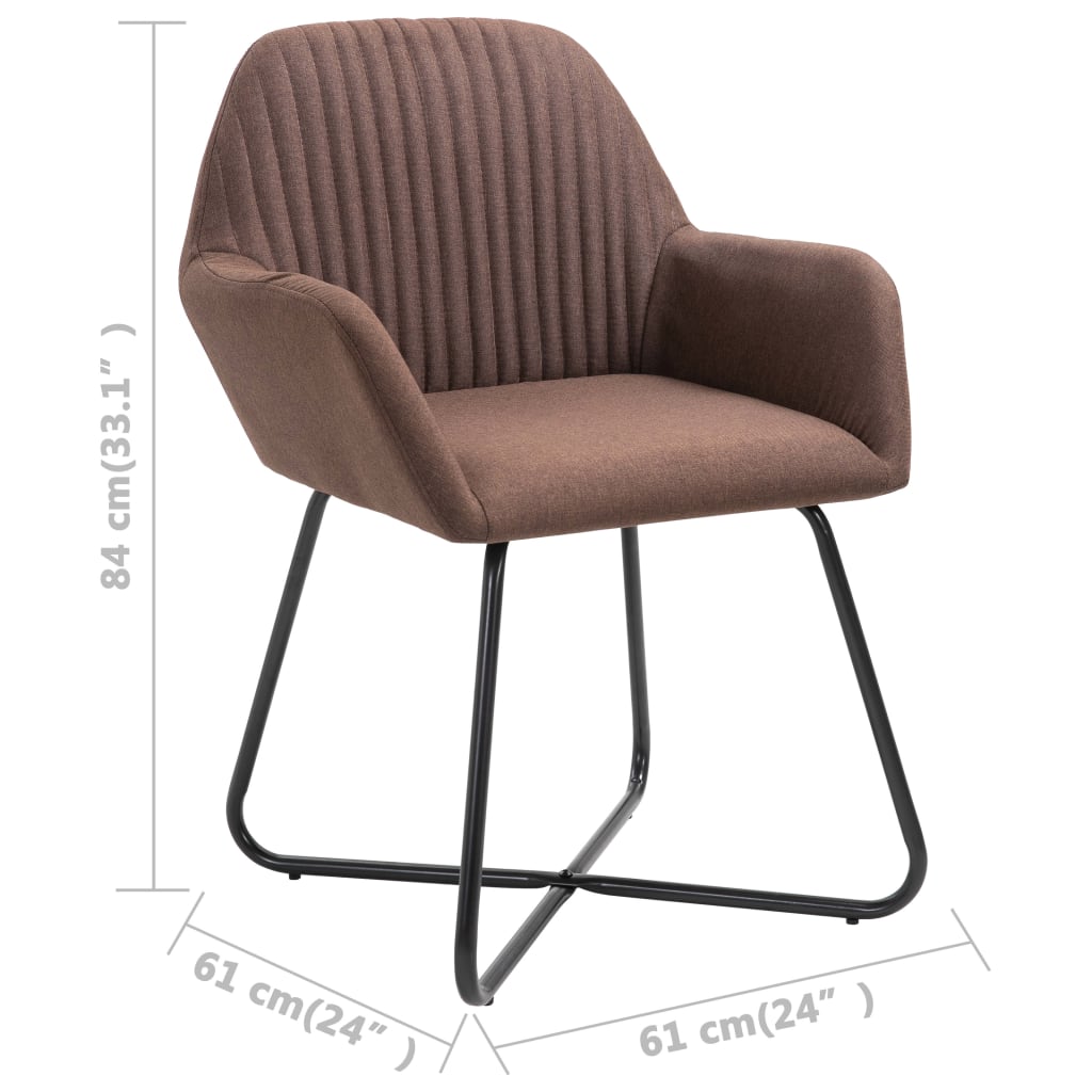 Eetkamerstoelen 2 st stof