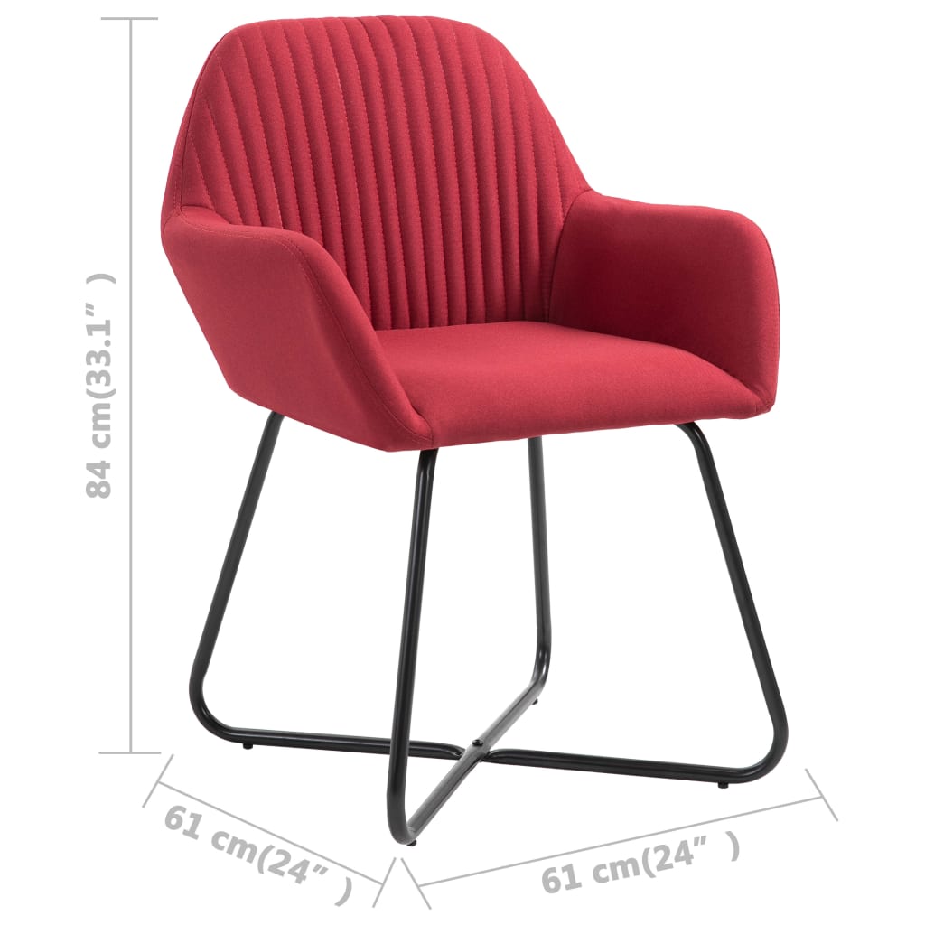 Eetkamerstoelen 2 st stof