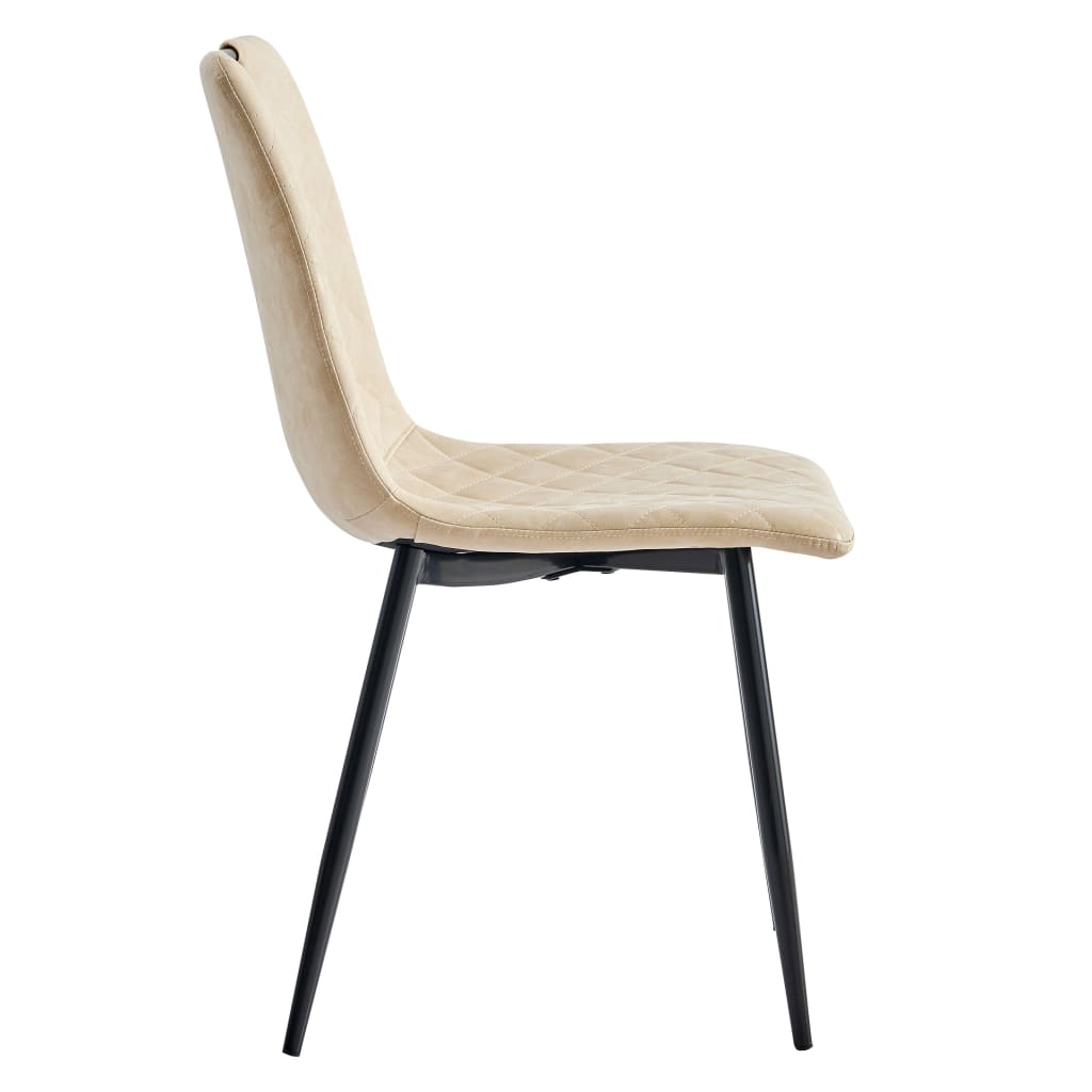 Eetkamerstoelen 2 st kunstleer zwart