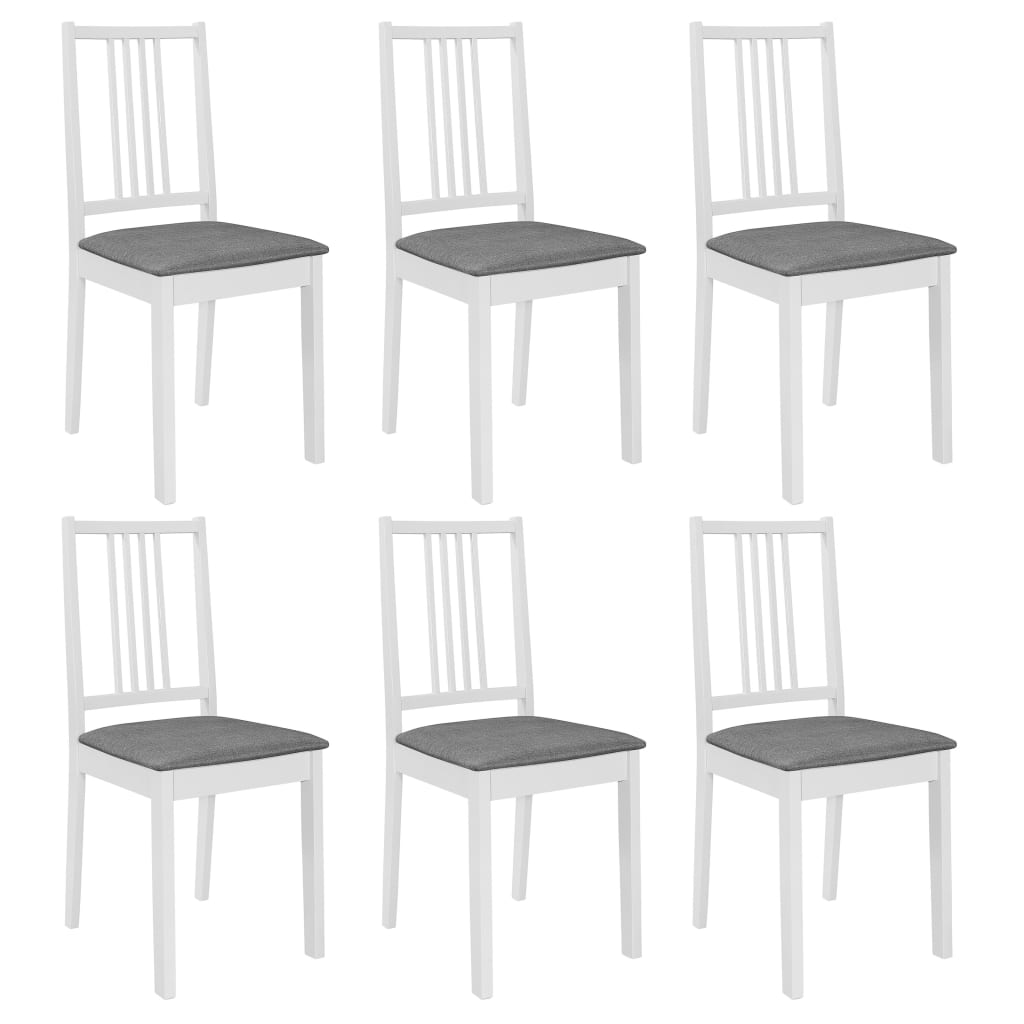 Chaises de salle à manger avec coussins 4 pcs en bois massif