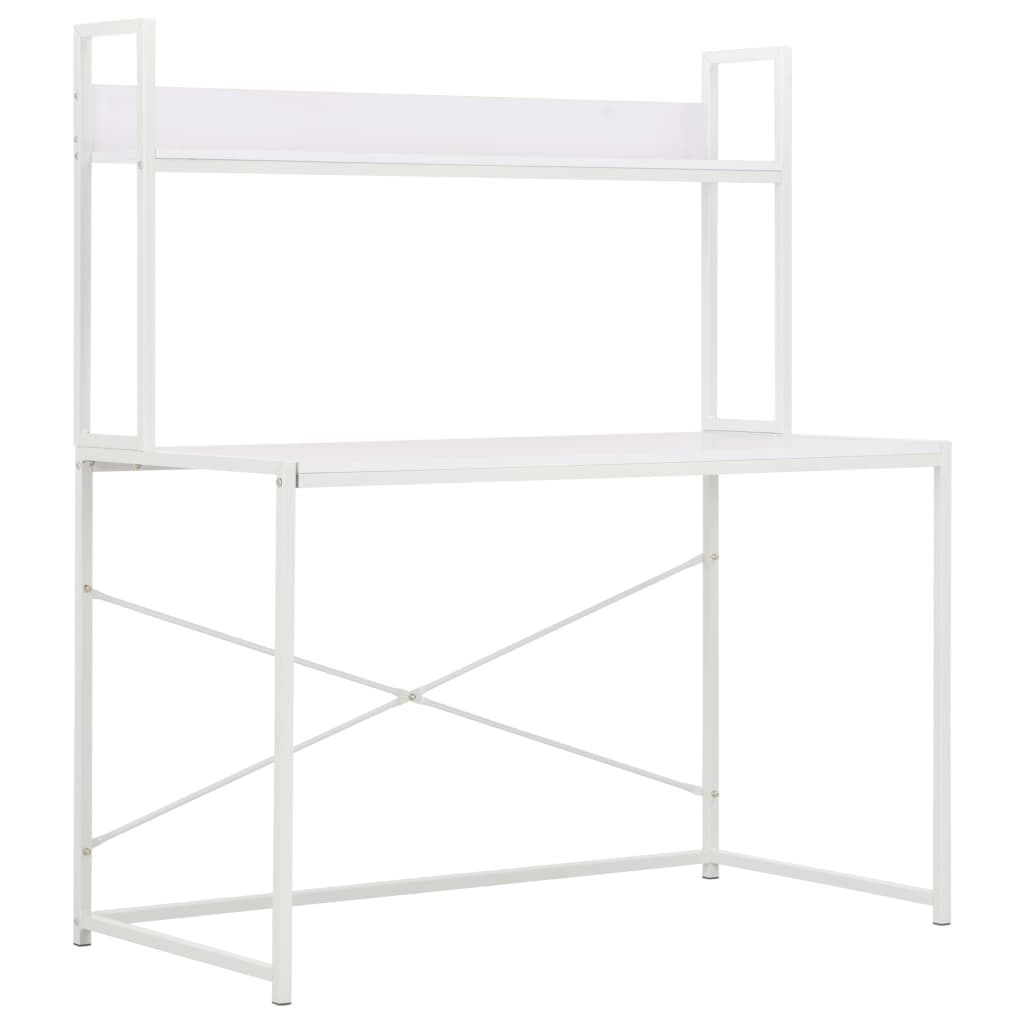 Bureau d'ordinateur 120x72x70 cm blanc