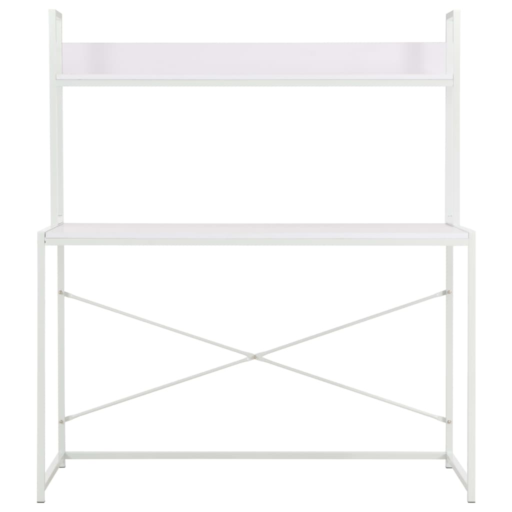 Bureau d'ordinateur 120x72x70 cm blanc