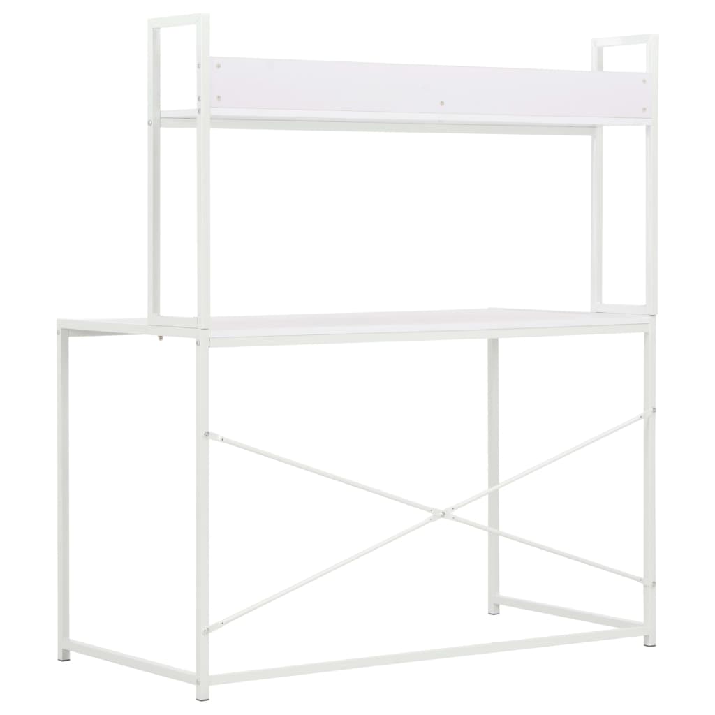 Bureau d'ordinateur 120x72x70 cm blanc