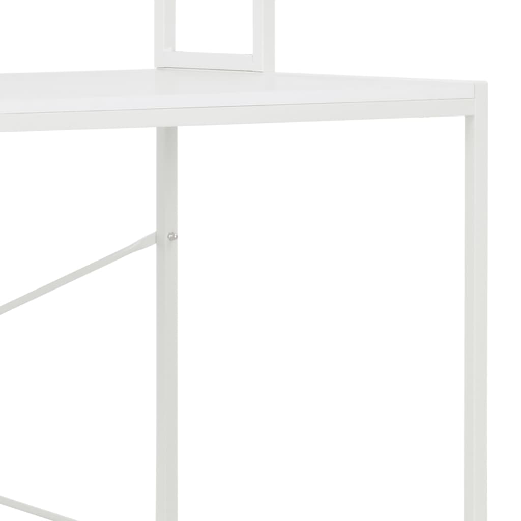 Bureau d'ordinateur 120x72x70 cm blanc