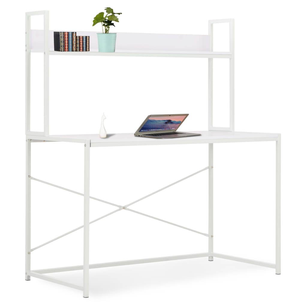 Bureau d'ordinateur 120x72x70 cm blanc