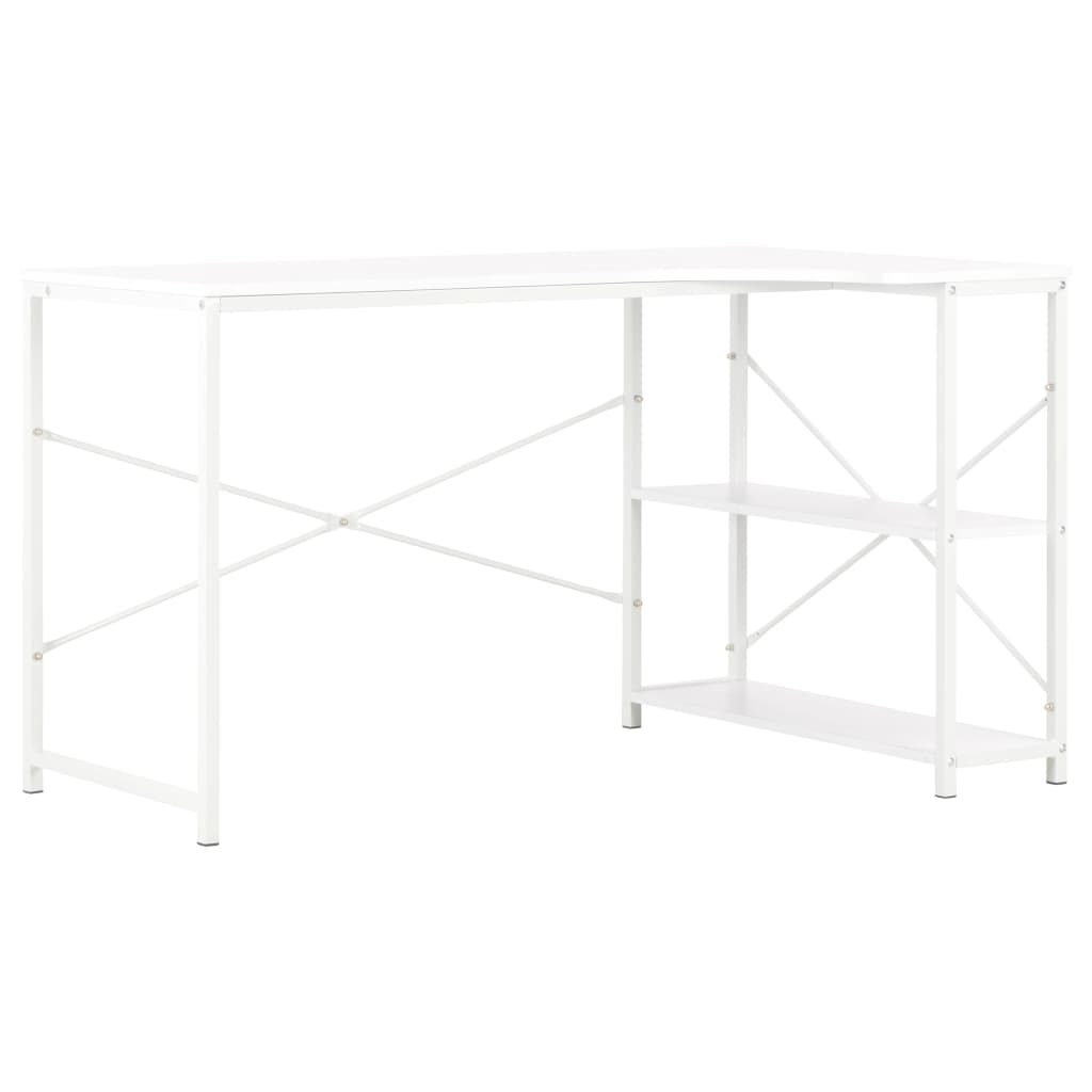 Bureau d'ordinateur 120x72x70 cm blanc