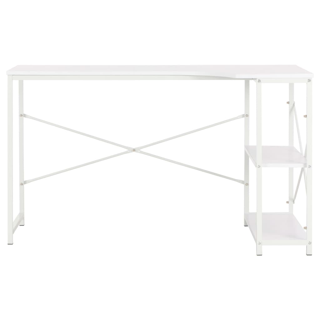 Bureau d'ordinateur 120x72x70 cm blanc