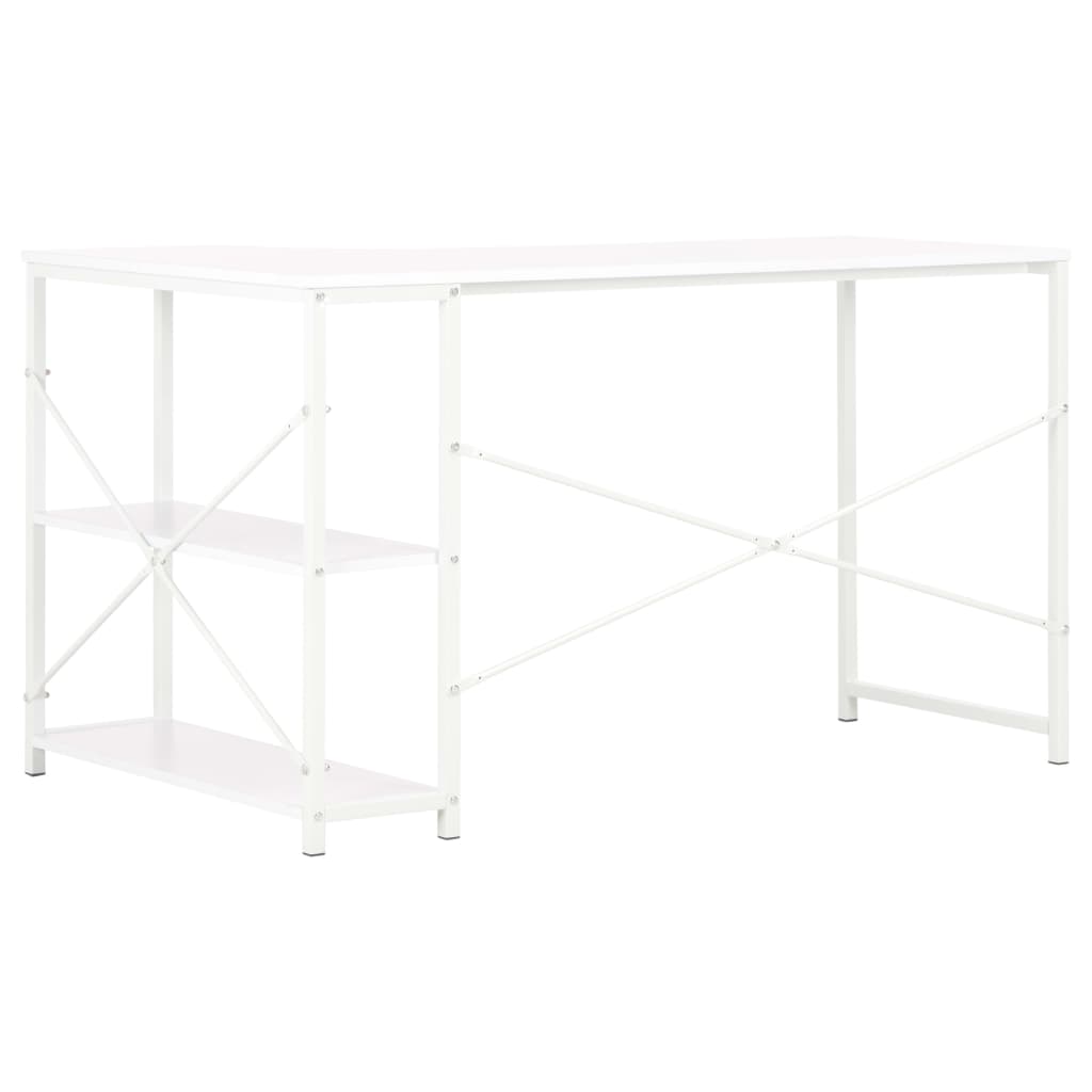 Bureau d'ordinateur 120x72x70 cm blanc