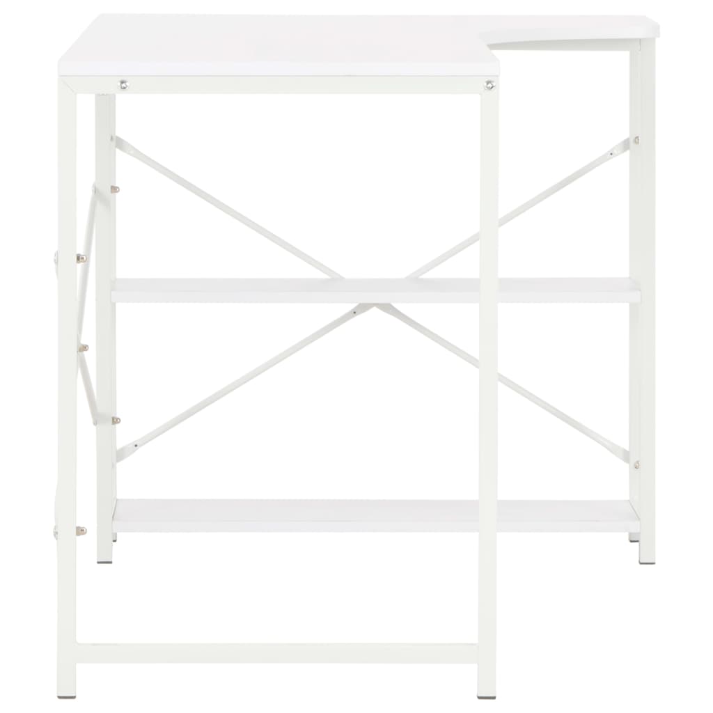 Bureau d'ordinateur 120x72x70 cm blanc