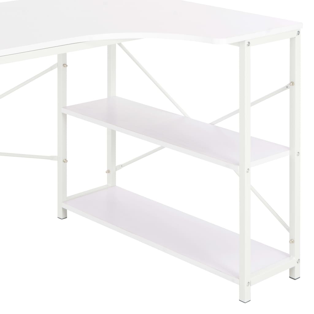 Bureau d'ordinateur 120x72x70 cm blanc