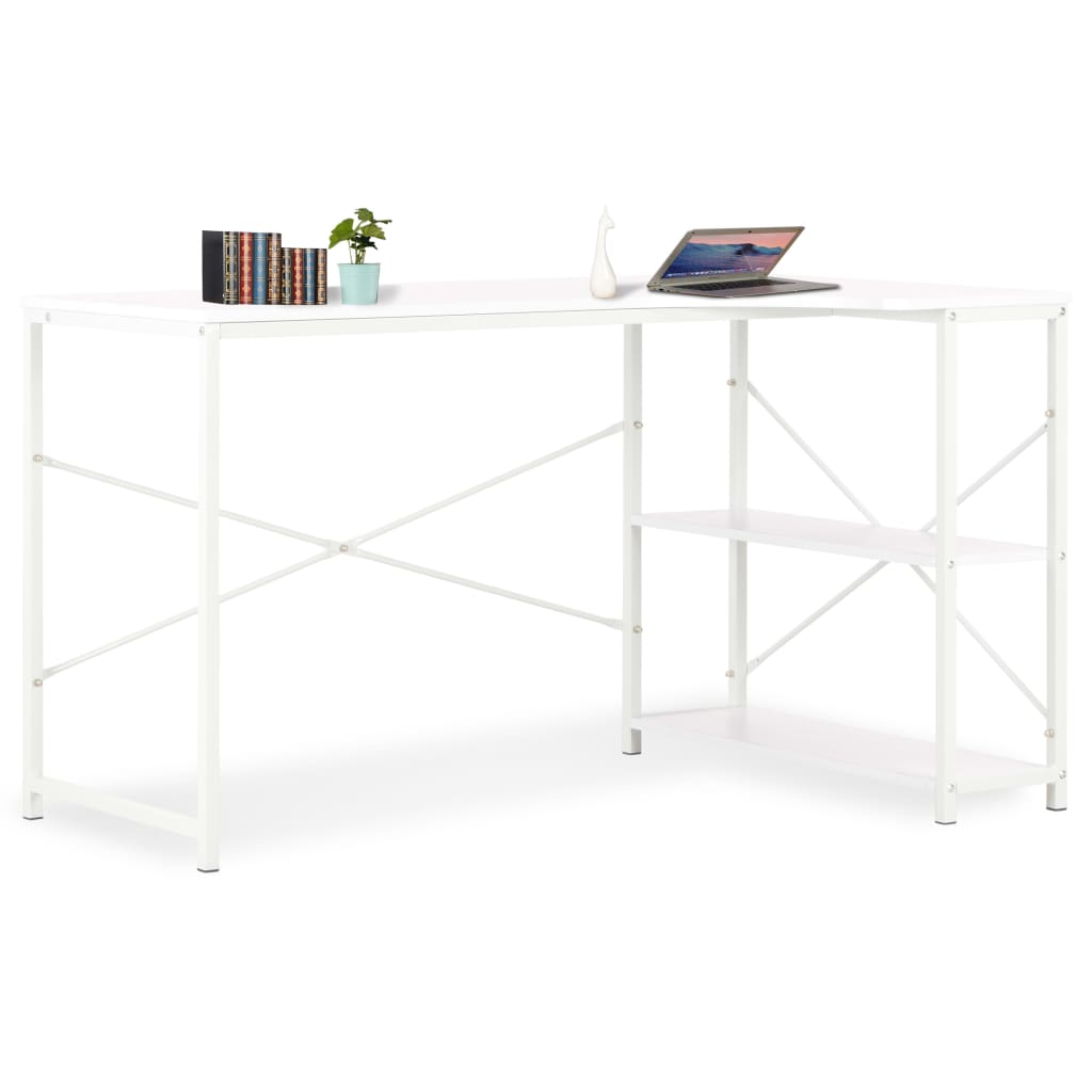 Bureau d'ordinateur 120x72x70 cm blanc