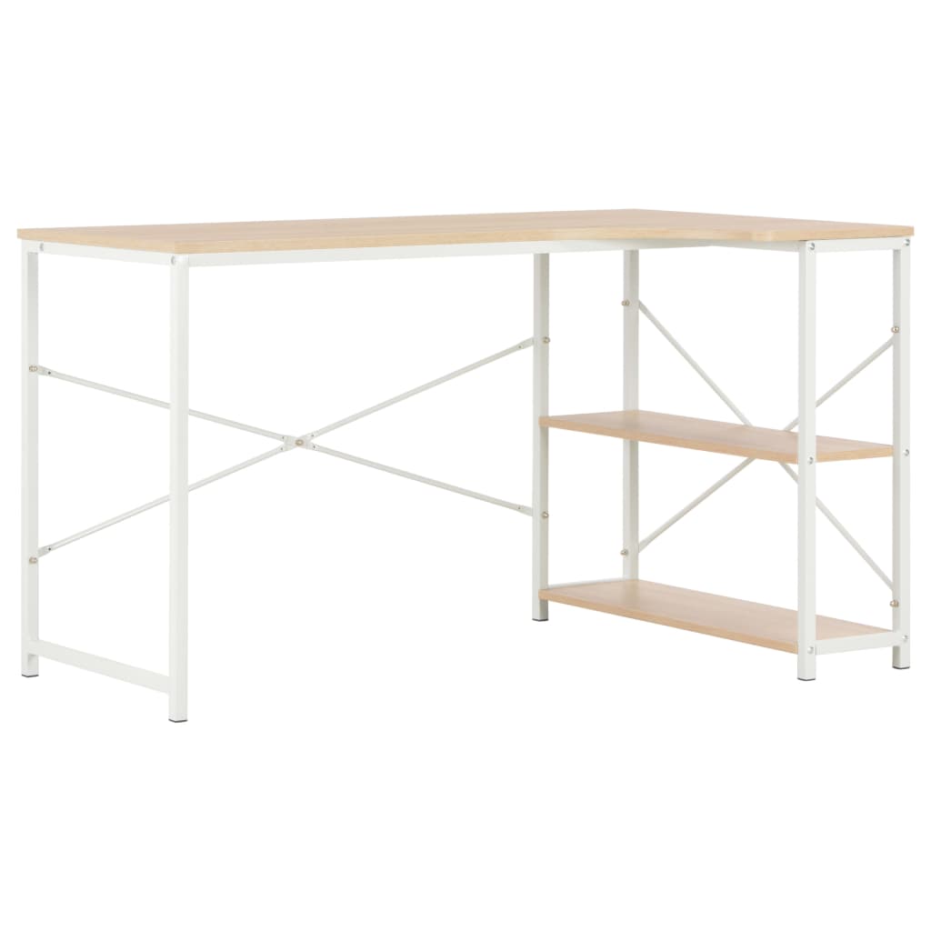 Bureau d'ordinateur 120x72x70 cm blanc