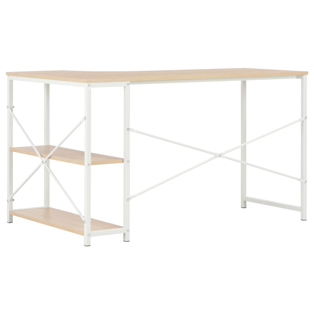 Bureau d'ordinateur 120x72x70 cm blanc