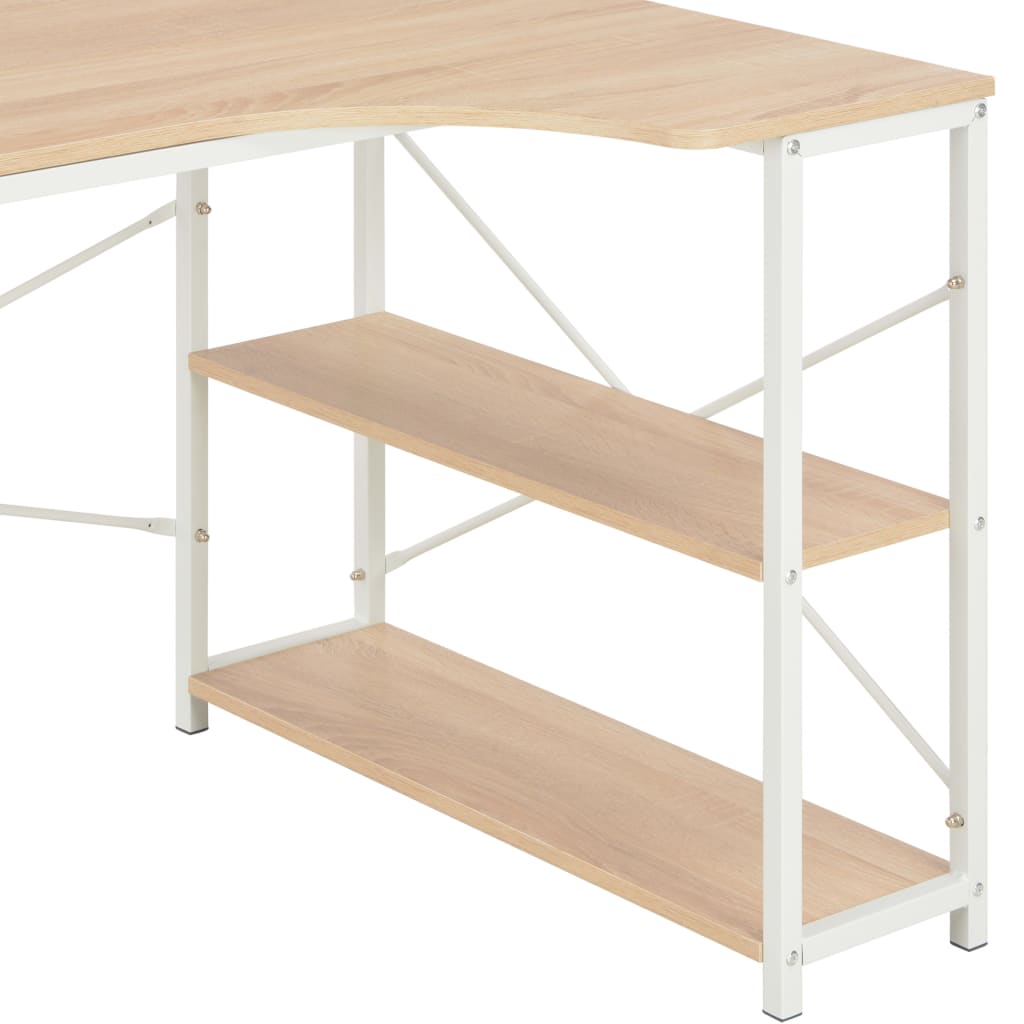 Bureau d'ordinateur 120x72x70 cm blanc