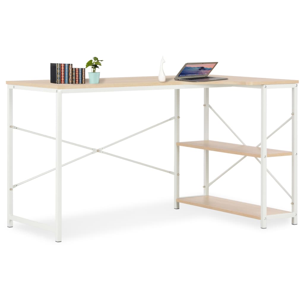 Bureau d'ordinateur 120x72x70 cm blanc