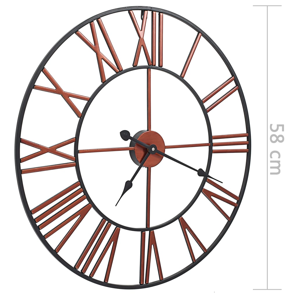 Horloge murale 58 cm en métal