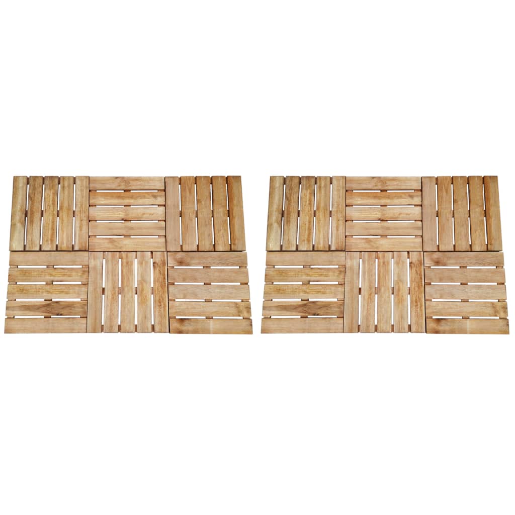 18 pcs Dalles de terrasse 50x50 cm bois