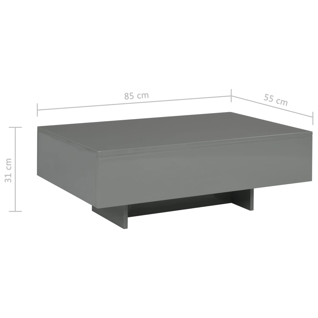 Table basse haute brillance