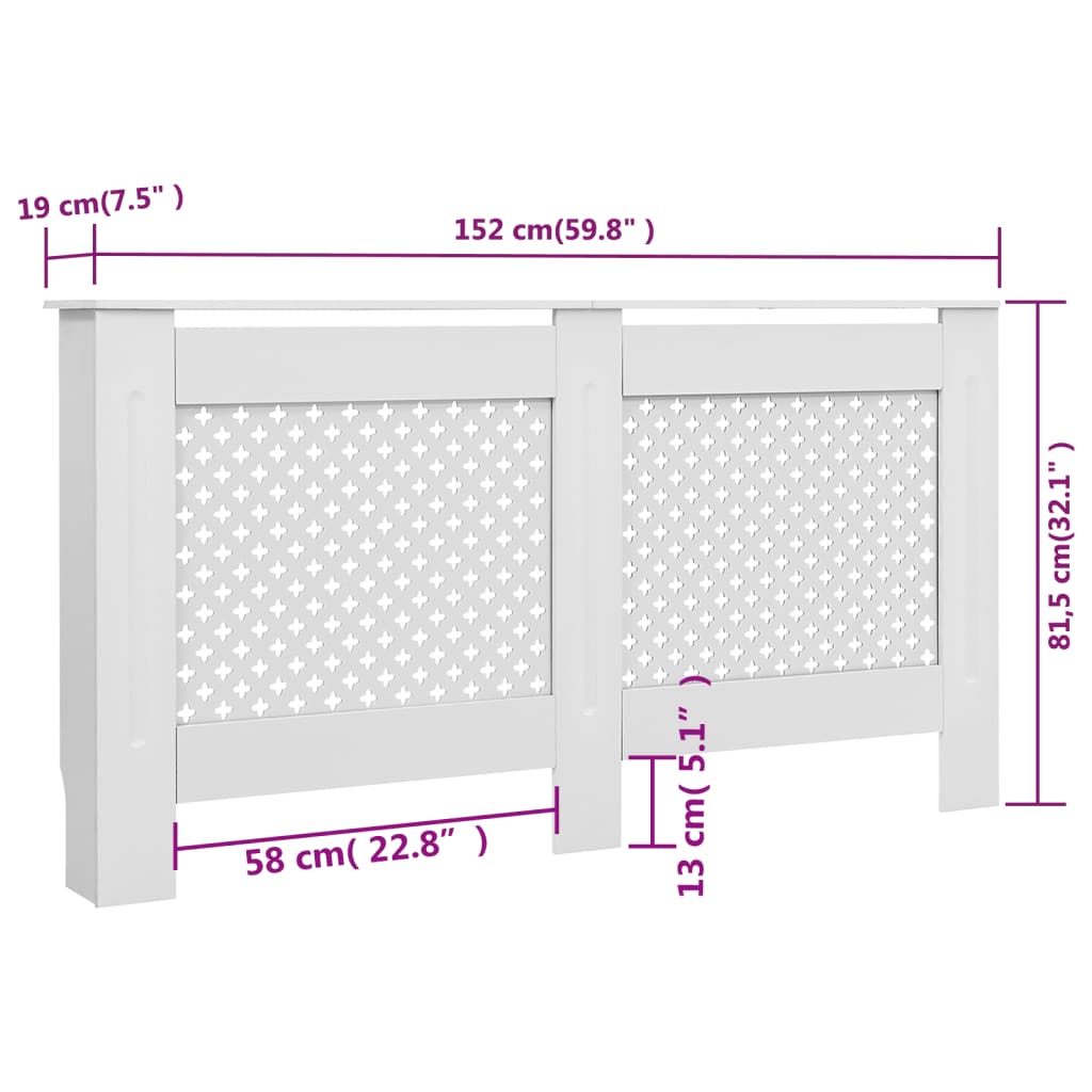 Boîtier de radiateur 78 cm MDF