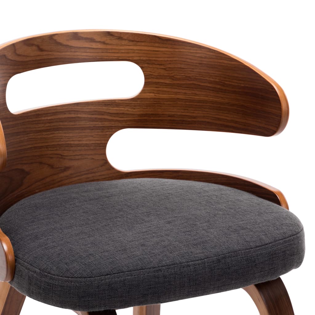 Eetkamerstoelen 2 st gebogen hout kunstleer crèmekleurig