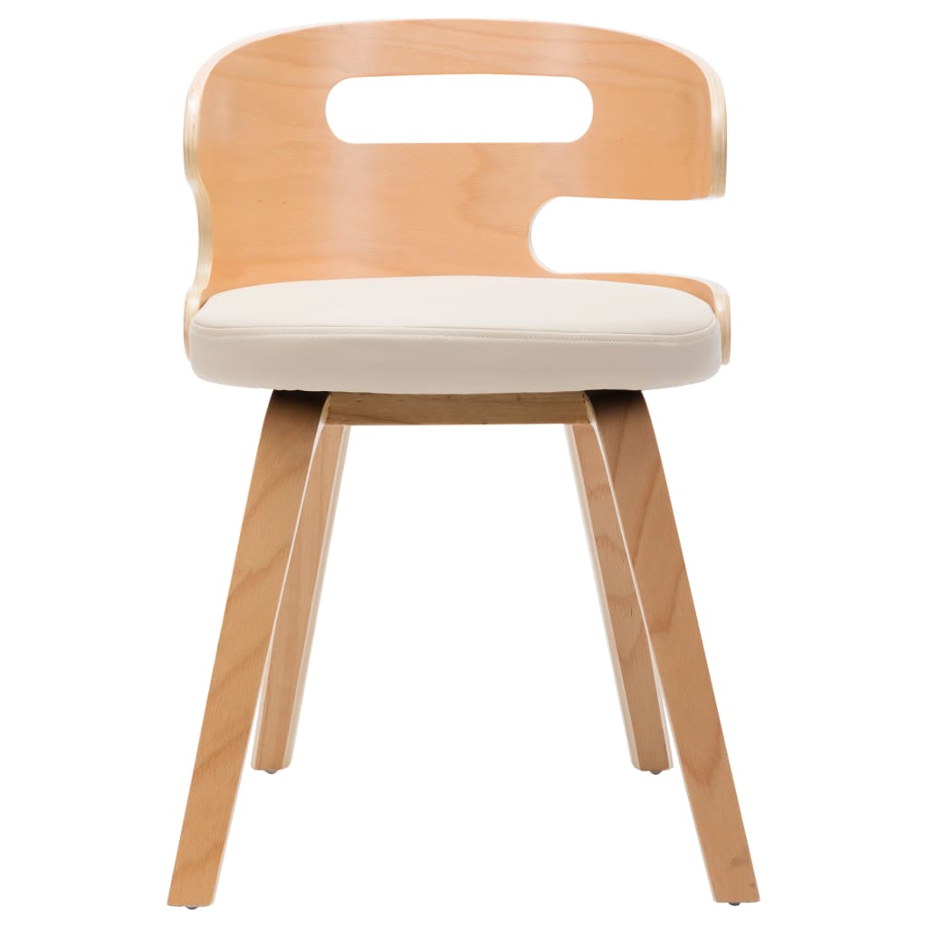 Eetkamerstoelen 2 st gebogen hout kunstleer