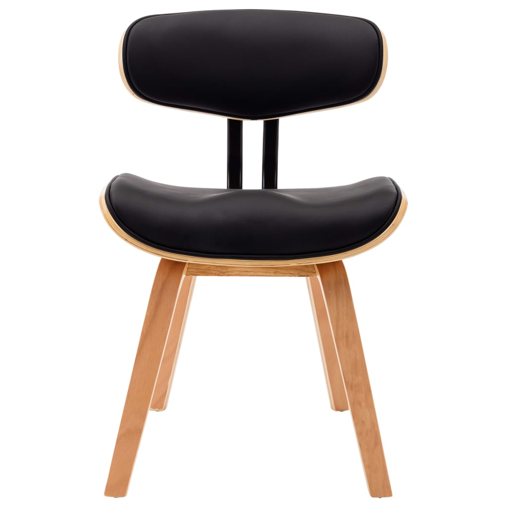 Eetkamerstoelen 6 st gebogen hout kunstleer