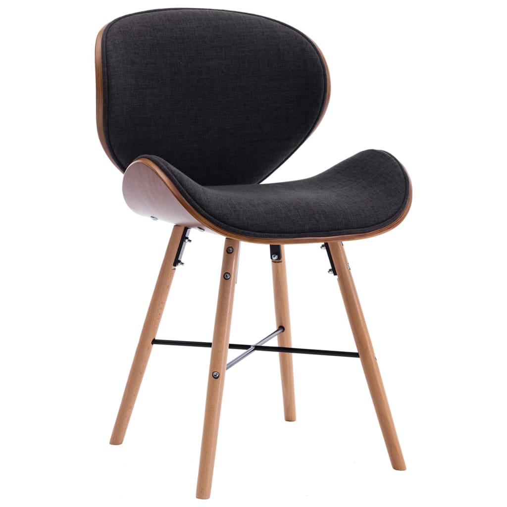 Eetkamerstoelen 4 st kunstleer gebogen hout