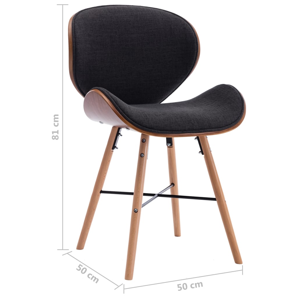 Eetkamerstoelen 6 st gebogen hout kunstleer