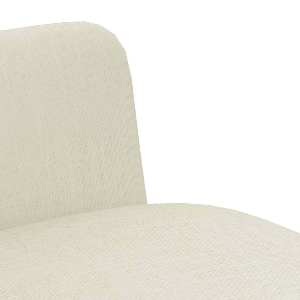 Chaises de salle à manger 2 pcs en tissu couleur crème