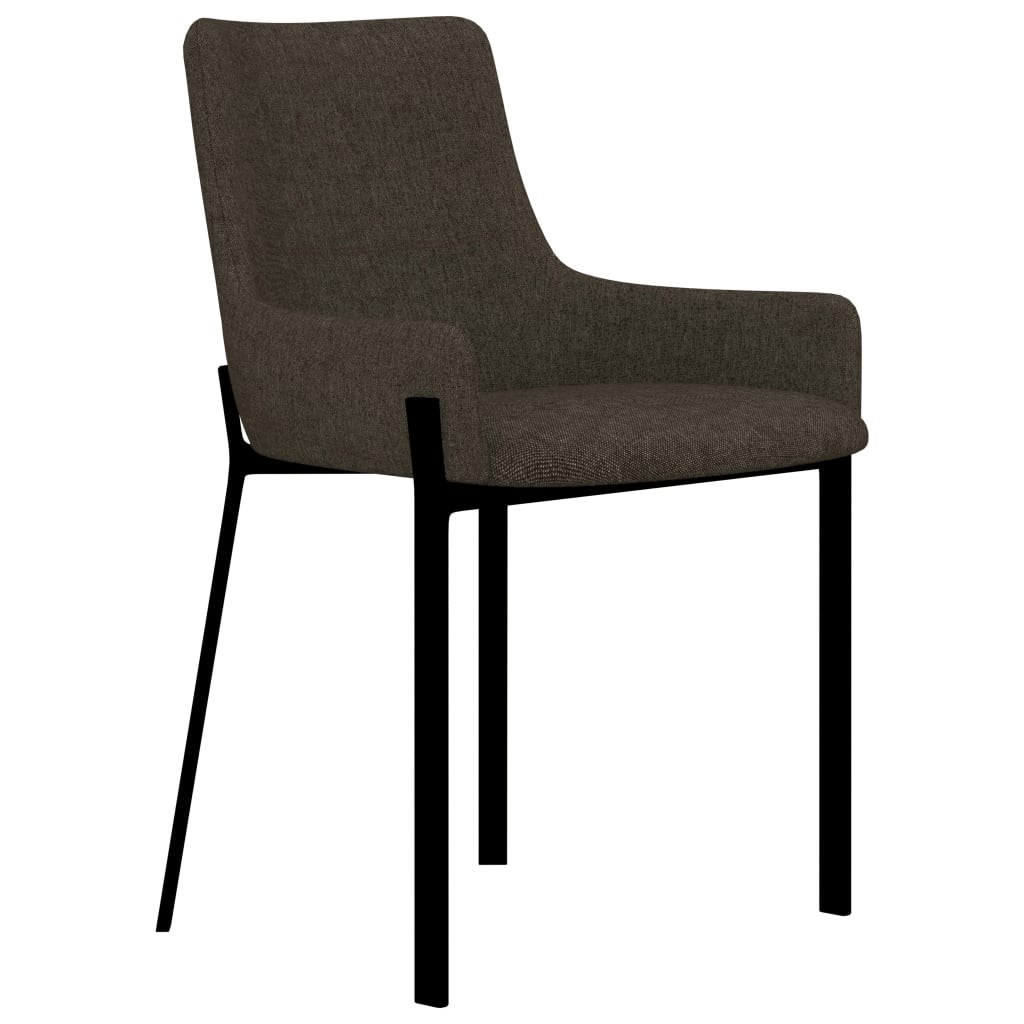 Chaises de salle à manger 2 pcs en tissu couleur crème