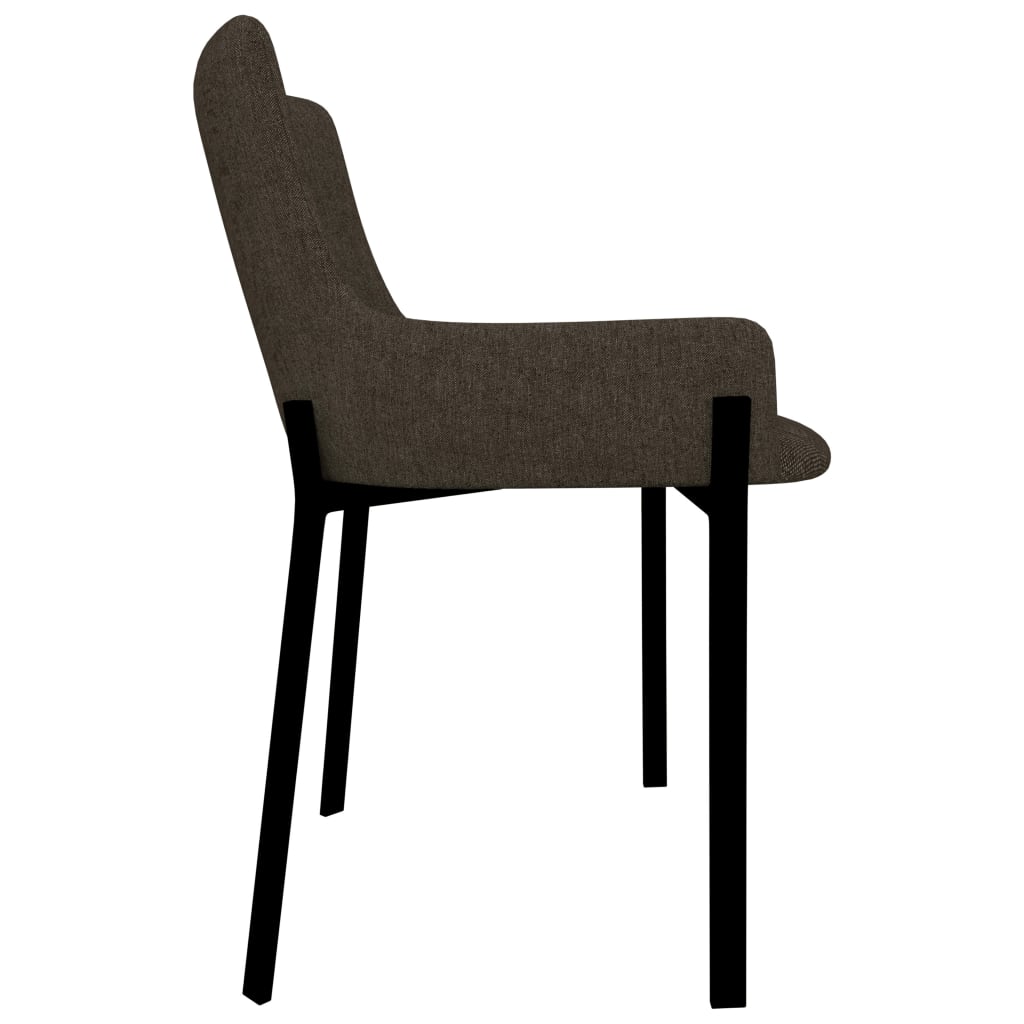 Chaises de salle à manger 2 pcs en tissu couleur crème