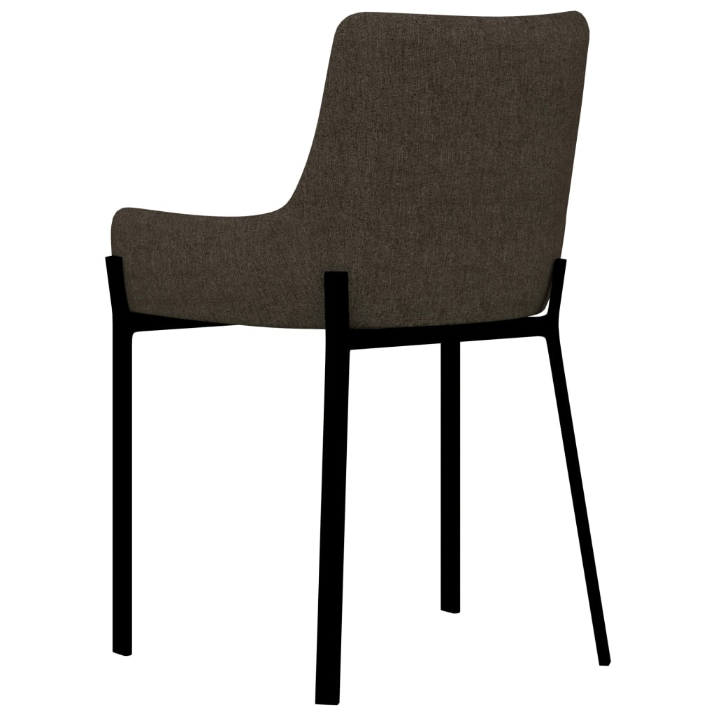 Chaises de salle à manger 2 pcs en tissu couleur crème